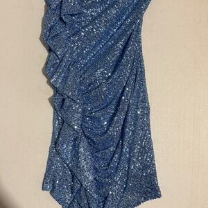 Hello Molly Glittering Blue Sequin Dress